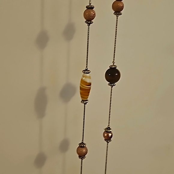 Gemstone, Glass Beads, Sterling Silver Metal Beads, Sterling Silver, Long 76 In. - Picture 9 of 9